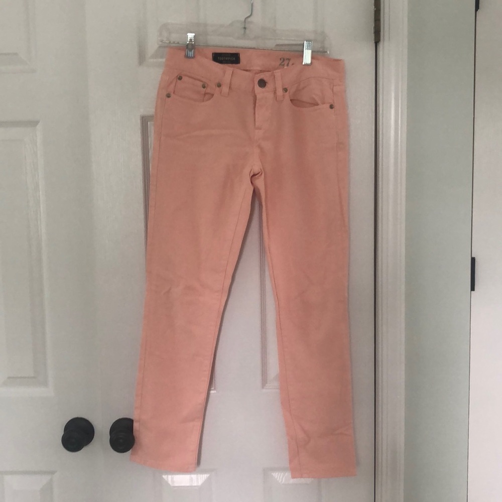 JCrew Toothpick Light Pink Jeans